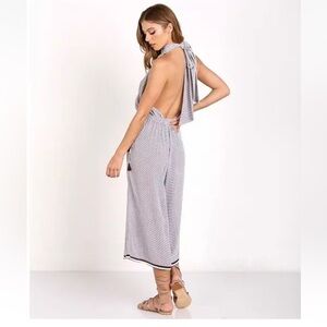 FAITHFULL THE BRAND Fleetwood Jumpsuit Maryam Print Sz Small halter